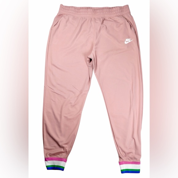 Nike Women’s Track Joggers Dusty Rose Pink w/ Stripe Cuffs – Size XL - Picture 4 of 14